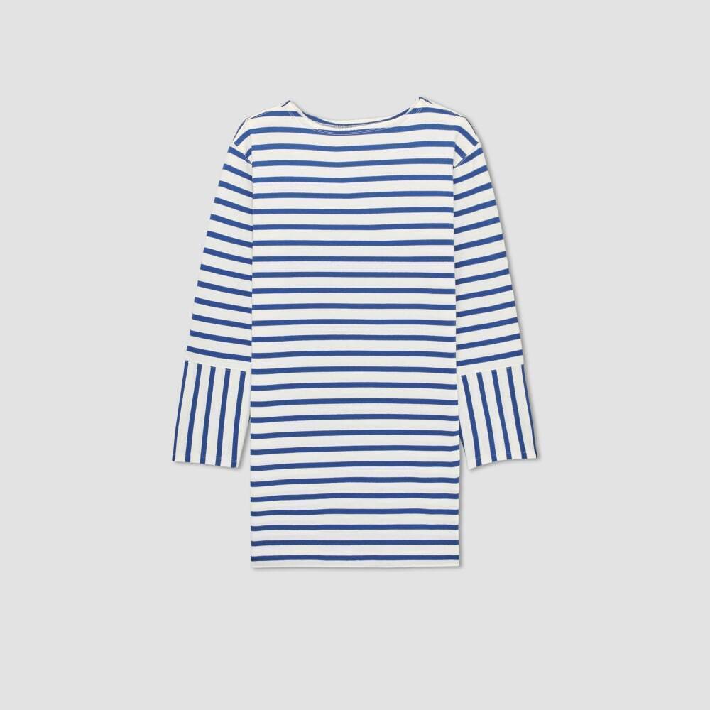 Everlane Women's Mariner Dress in Canvas Tan/Mazarine Blue, Size Small
